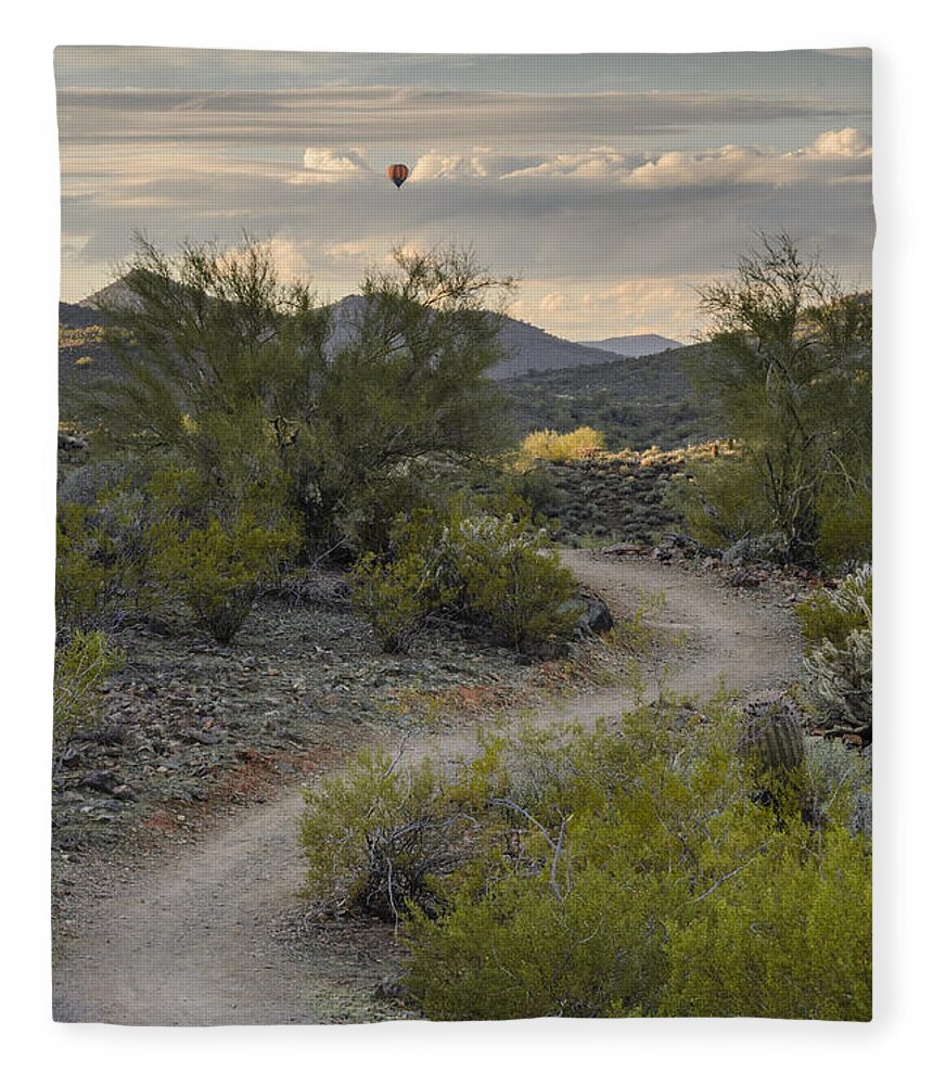 Desert Fleece Blanket featuring the photograph Flying Above The Desert by Tamara Becker