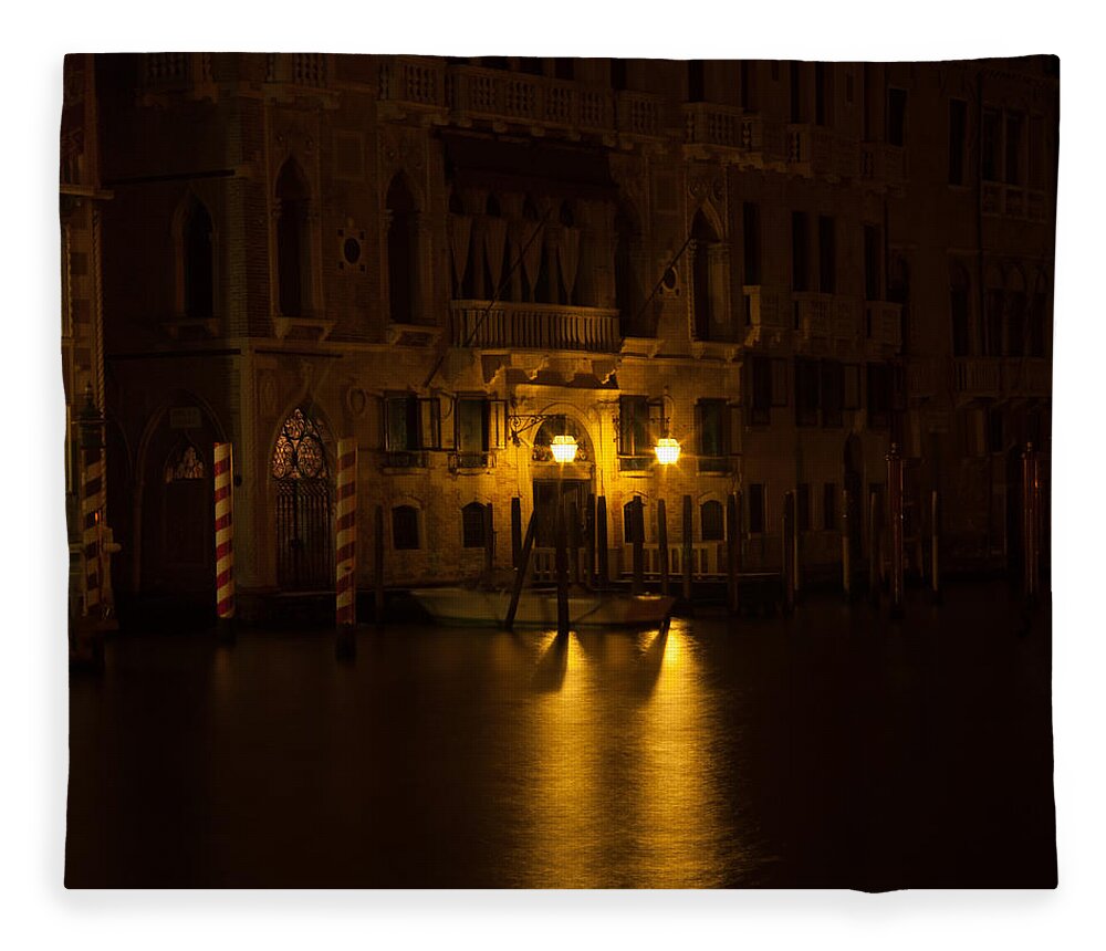 Venice Fleece Blanket featuring the photograph Follow Me Across the Water and Time by Alex Lapidus