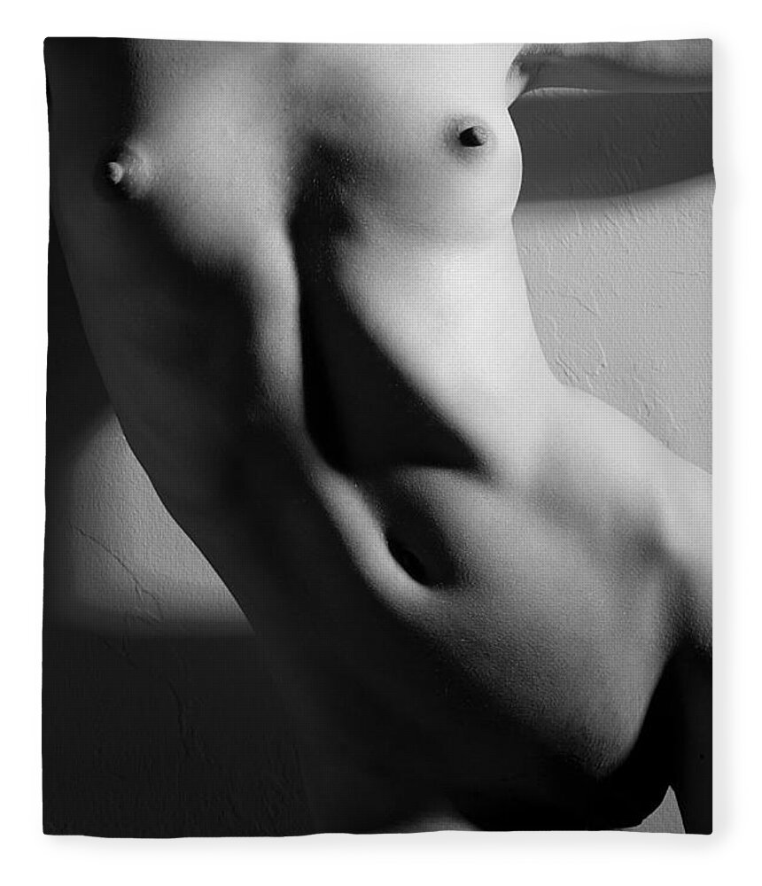 Nude Fleece Blanket featuring the photograph Form and Line by Joe Kozlowski