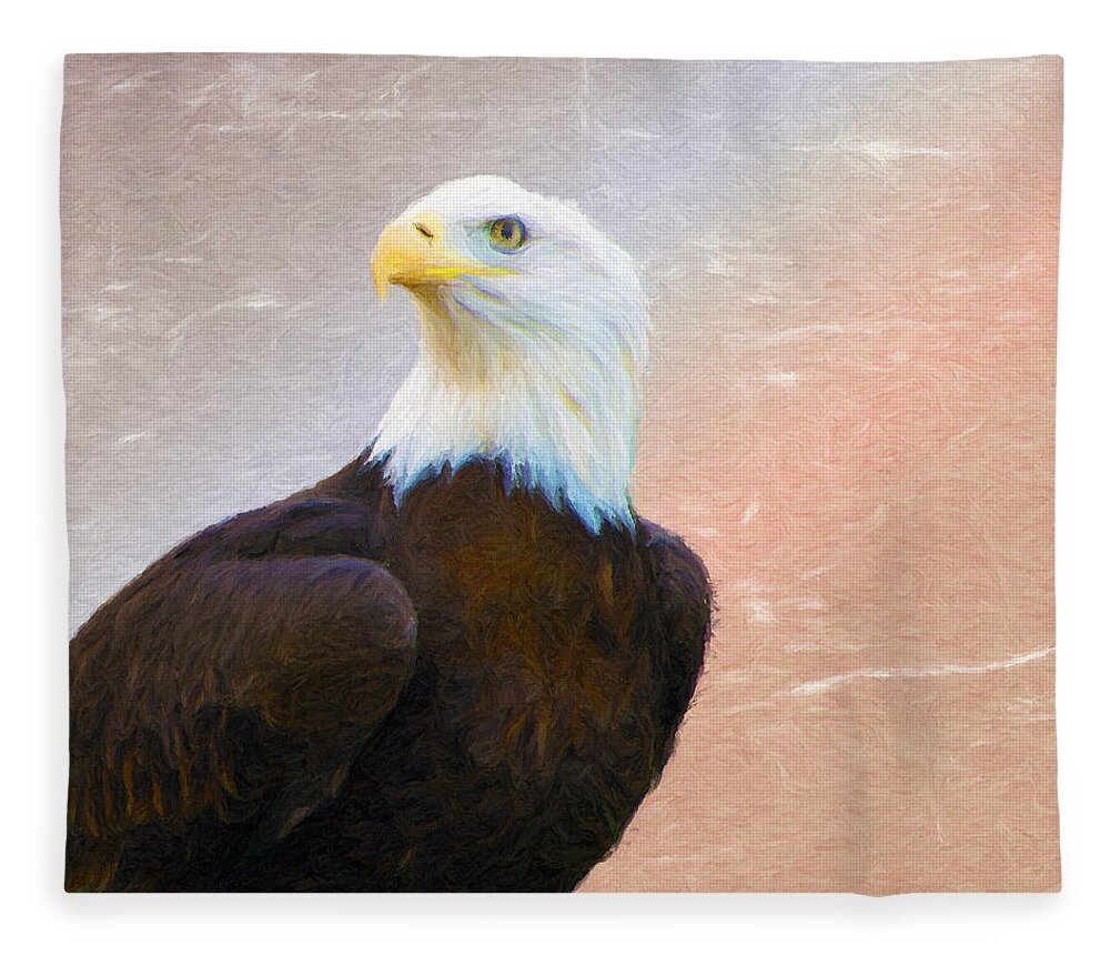 4th Fleece Blanket featuring the painting Freedom Flyer by Jeffrey Kolker
