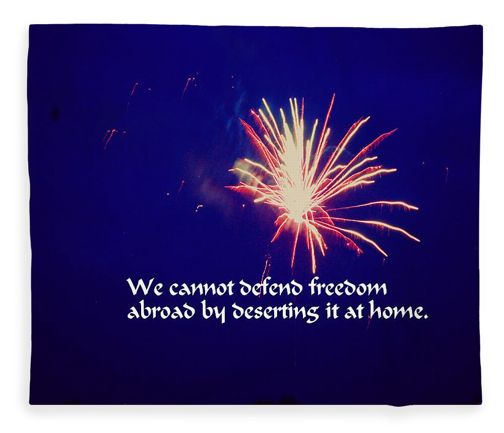 Freedom Fleece Blanket featuring the photograph Freedom by Gary Wonning