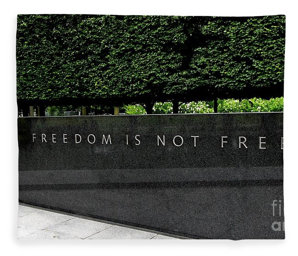Freedom Is Not Free Fleece Blanket featuring the photograph Freedom Is Not Free by Allen Beatty