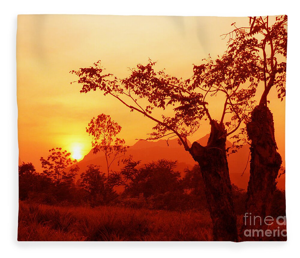 Landscape Fleece Blanket featuring the photograph From Thailand With Love 03 by Pusita Gibbs