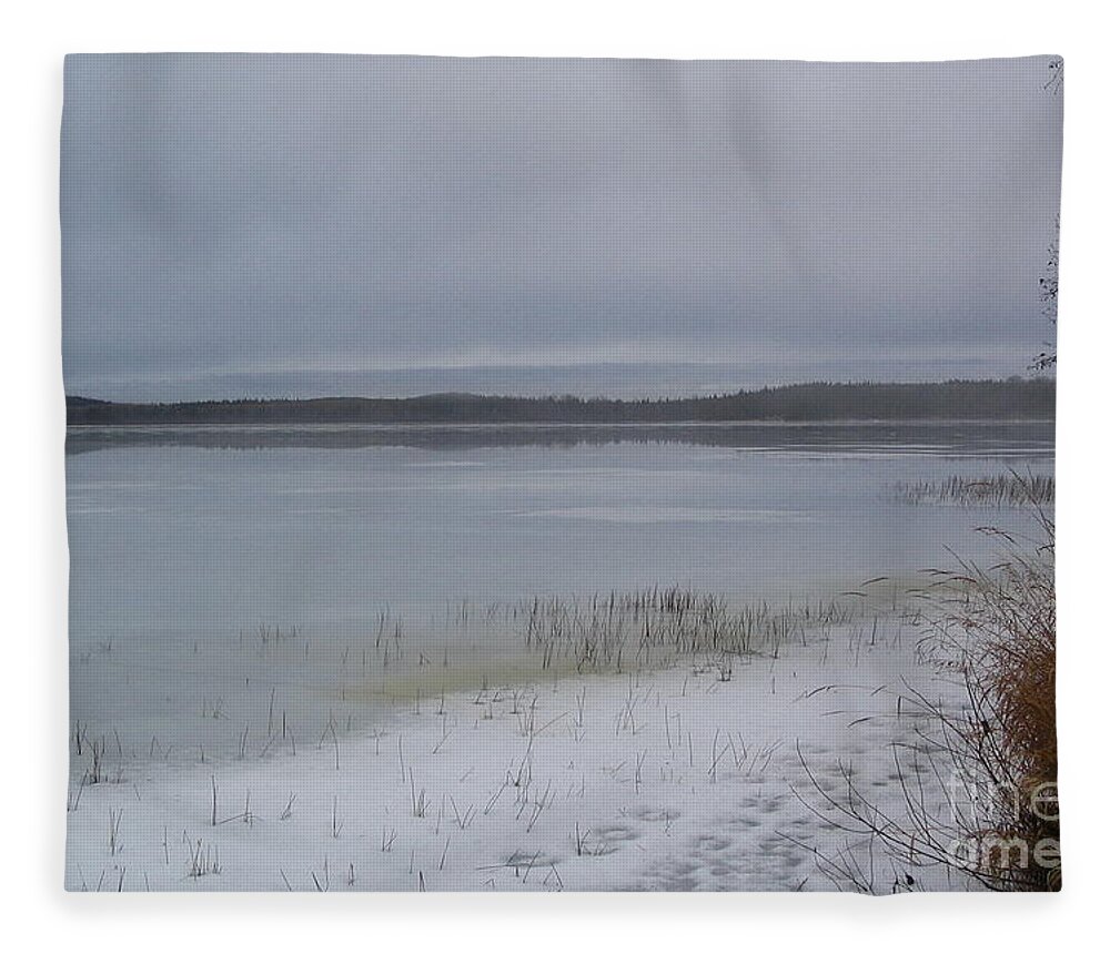 Tranquil Fleece Blanket featuring the photograph Frozen Tranquility by Vivian Martin