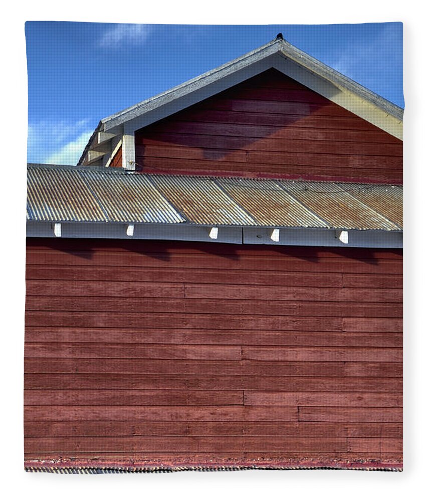 Ft Fleece Blanket featuring the photograph Ft Collins Barn 13550 by Jerry Sodorff