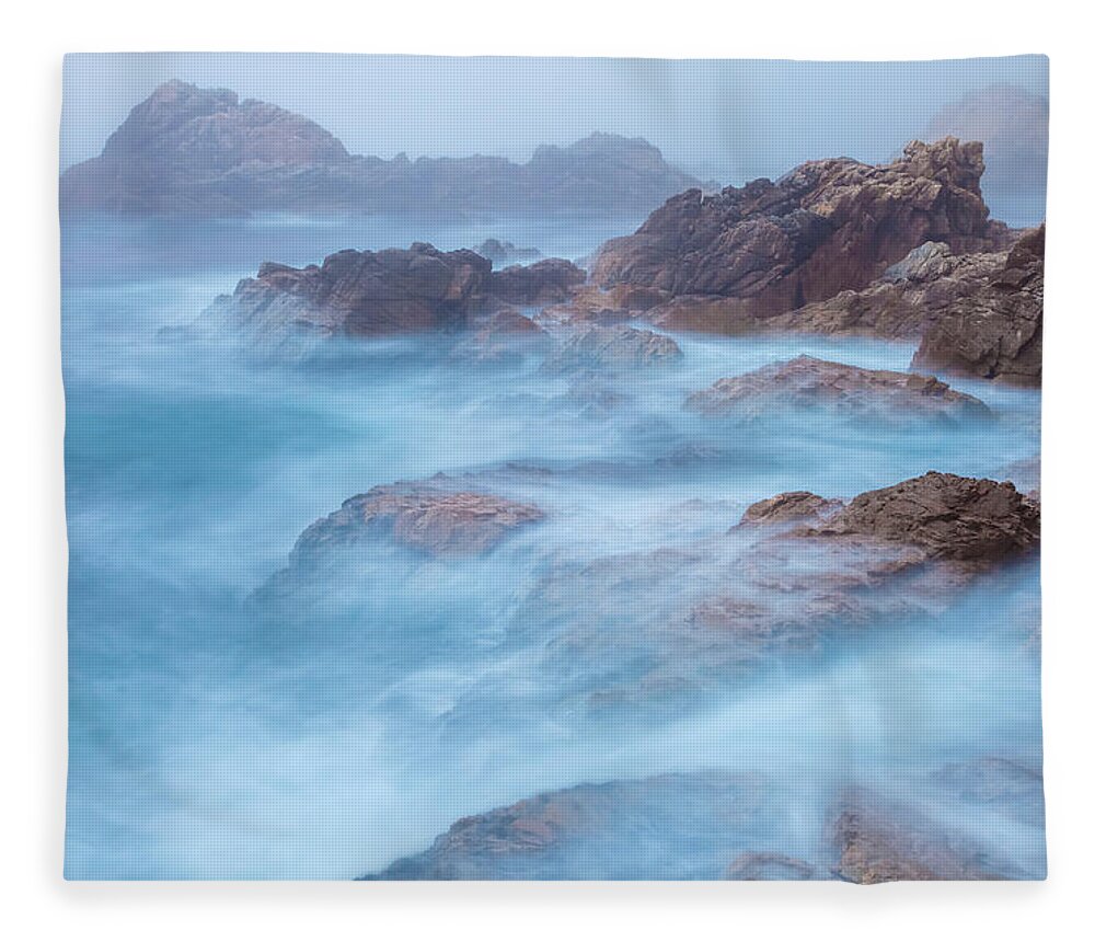 American Landscapes Fleece Blanket featuring the photograph Furious Sea by Jonathan Nguyen