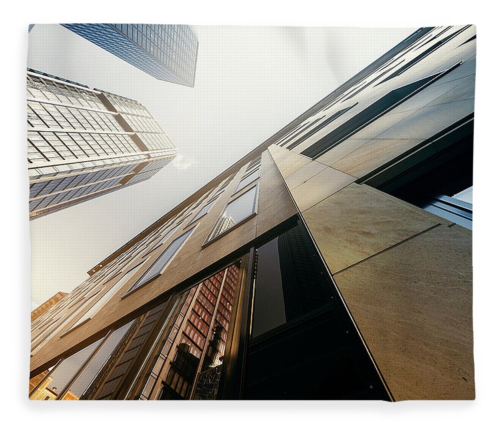 Corporate Business Fleece Blanket featuring the photograph Futuristic Office Building by Ppampicture