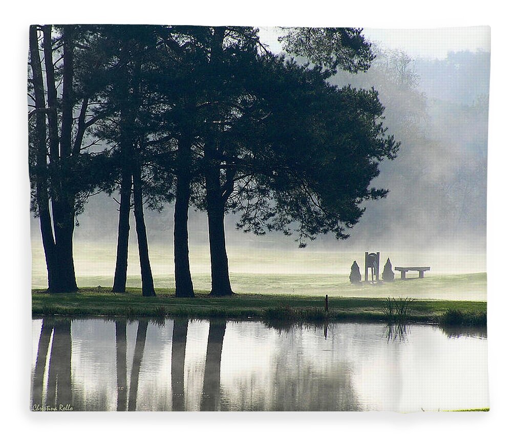 Golf Course Fleece Blanket featuring the photograph Genegantslet Golf Club by Christina Rollo