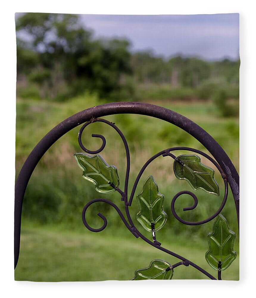 Glass Fleece Blanket featuring the photograph Glass Leaves by Jim Shackett