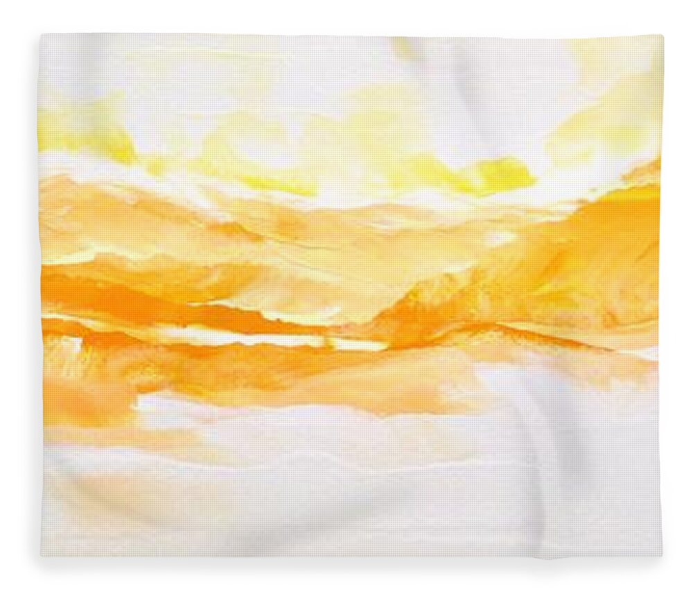 Faith Fleece Blanket featuring the painting Glory Be by Linda Bailey