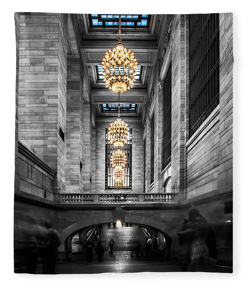 Nyc Fleece Blanket featuring the photograph Grand Central Station III ck by Hannes Cmarits