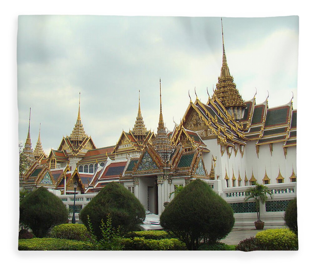 Built Structure Fleece Blanket featuring the photograph Grand Palace, Bangkok by Memories That Cherishes Me Forever