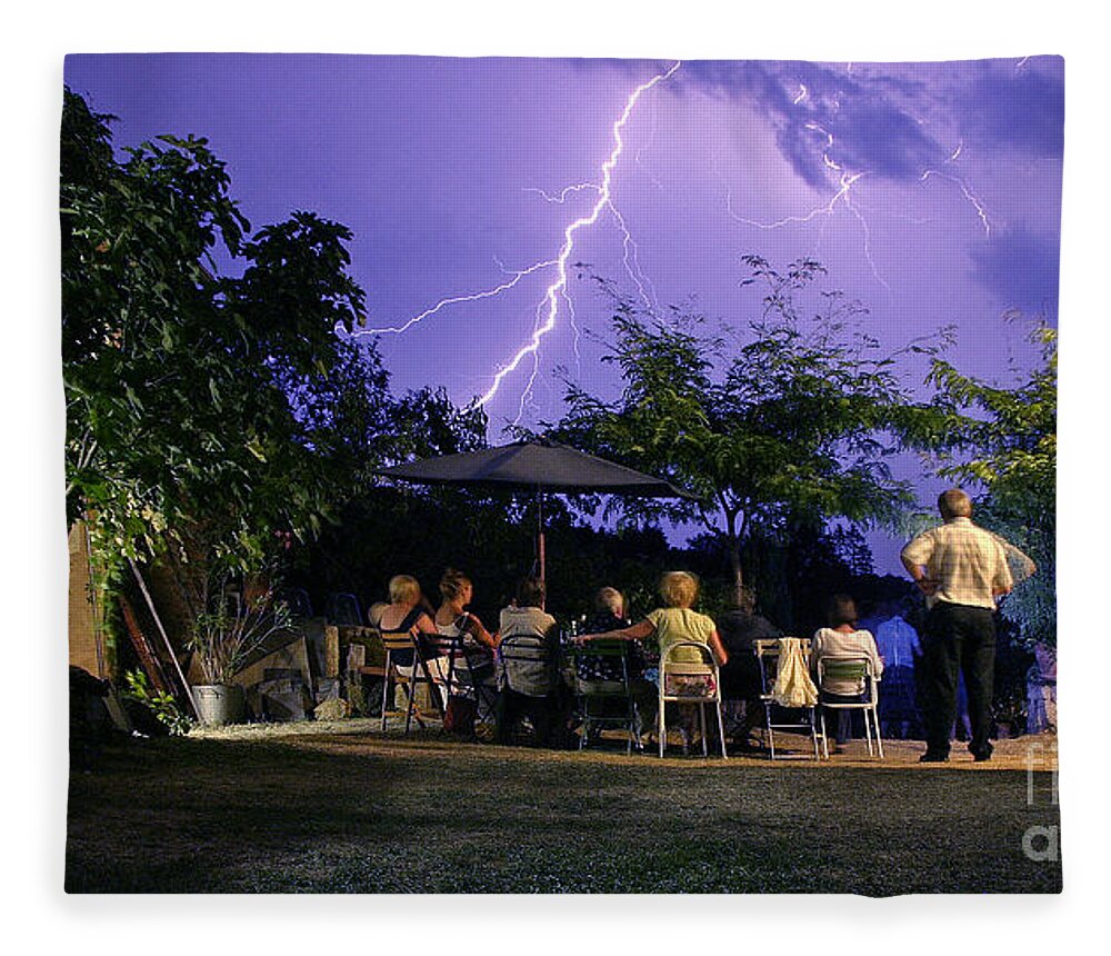 Lightning Fleece Blanket featuring the photograph Grand Theatre of Nature by Casper Cammeraat