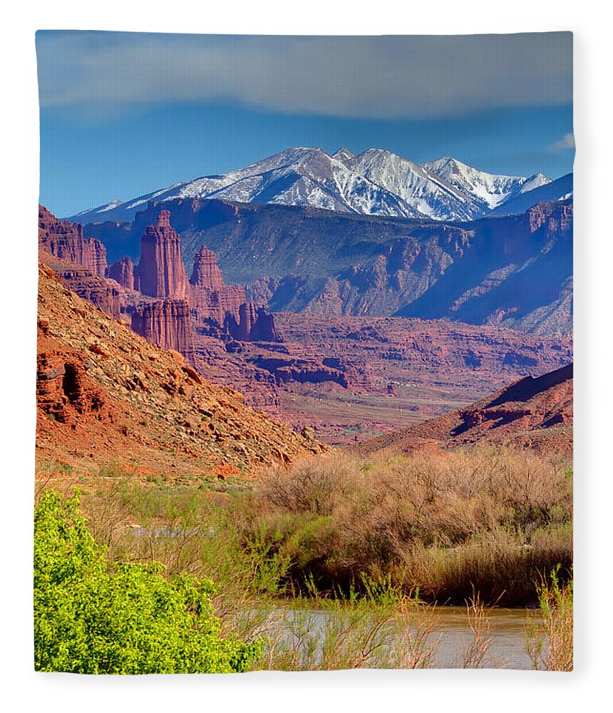Colorado River Fleece Blanket featuring the photograph Grand Views by Sue Karski
