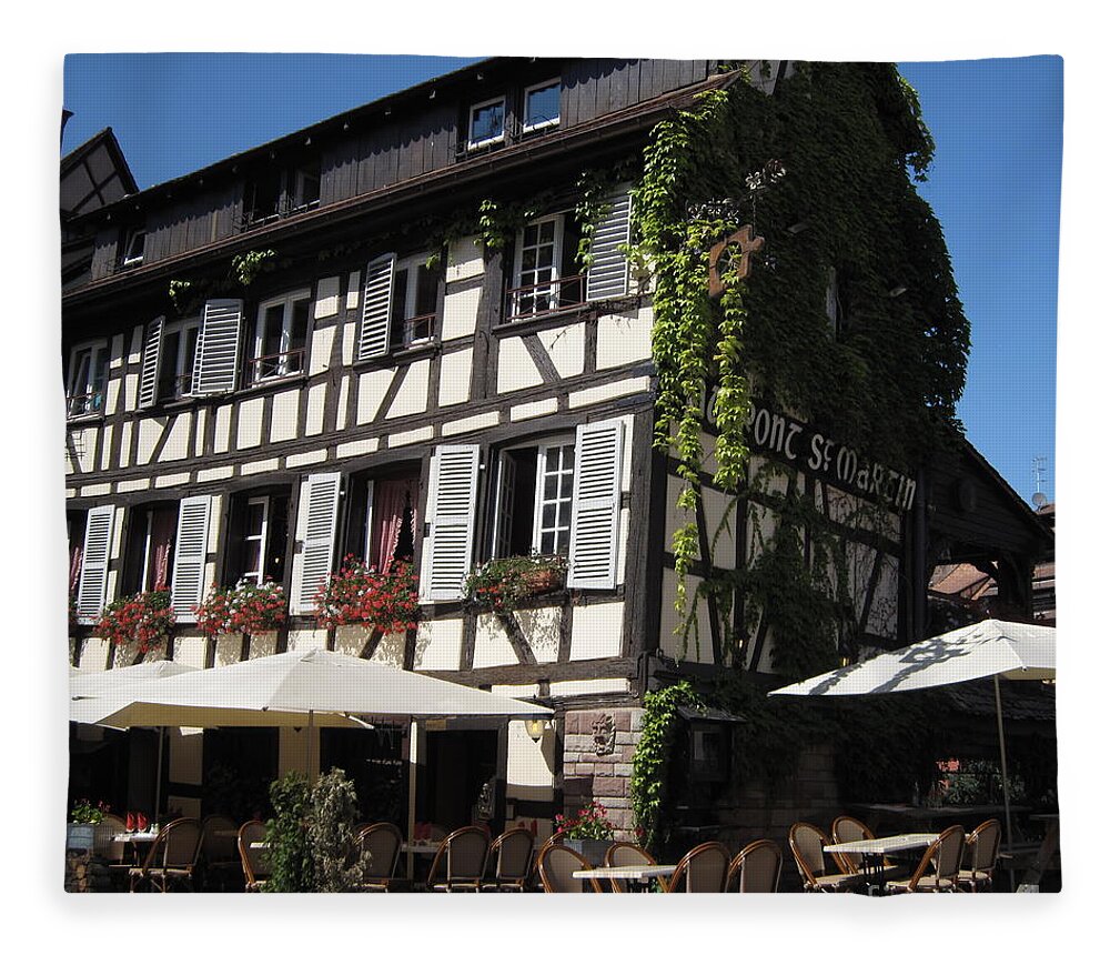 Timber Fleece Blanket featuring the photograph Half-Timbered House in Strasbourg 2 by Amanda Mohler