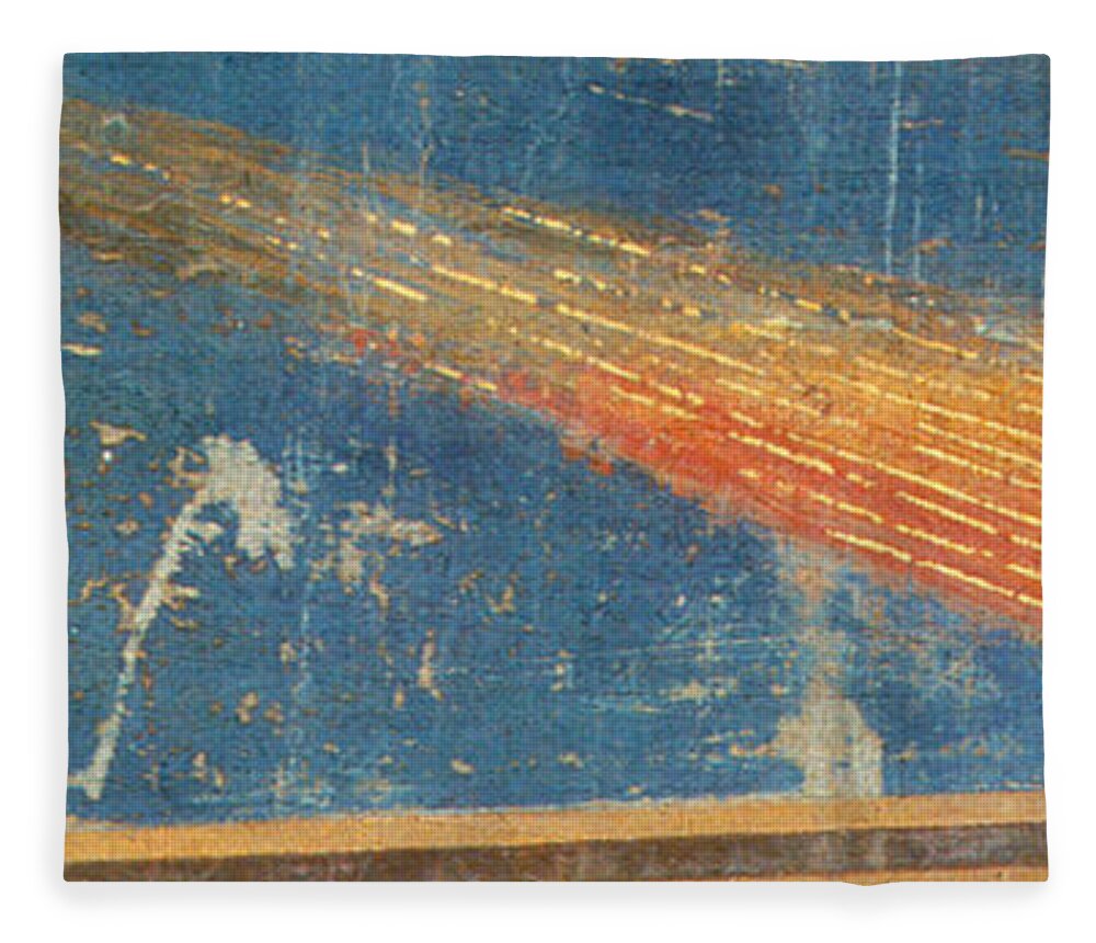 Science Fleece Blanket featuring the photograph Halleys Comet, 1301 by Science Source