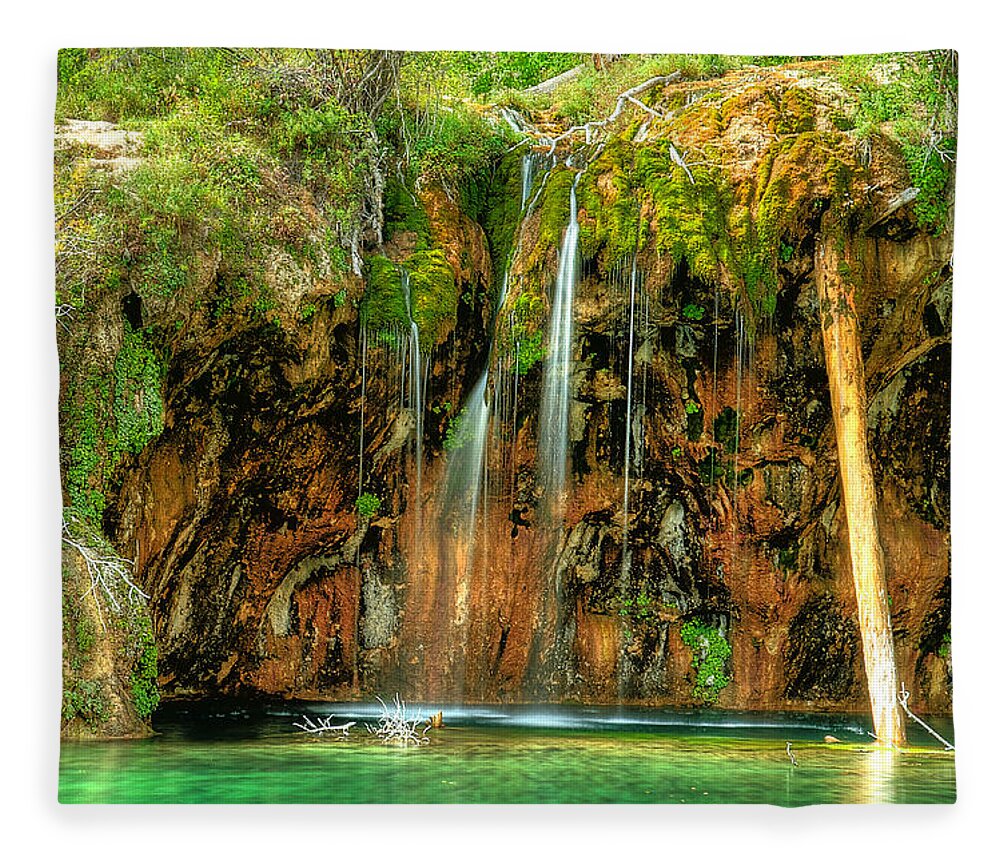 Home Fleece Blanket featuring the photograph Hanging Lake by Richard Gehlbach