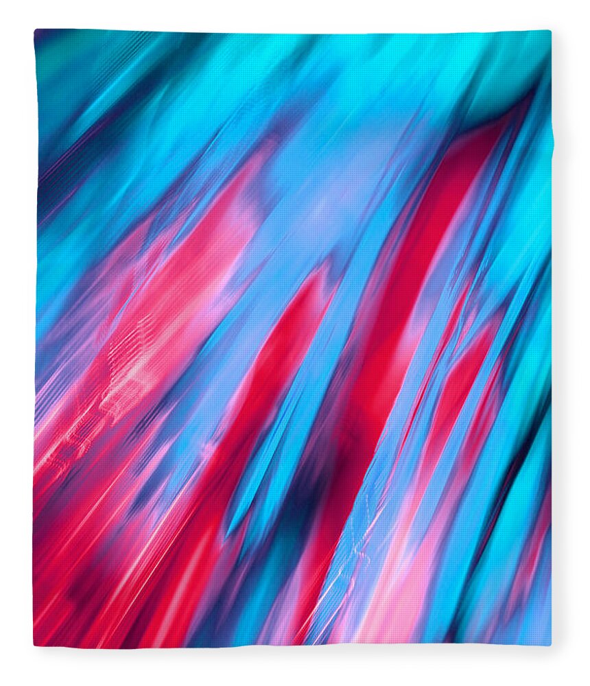 Abstract Fleece Blanket featuring the photograph Happy Together Left Side by Dazzle Zazz