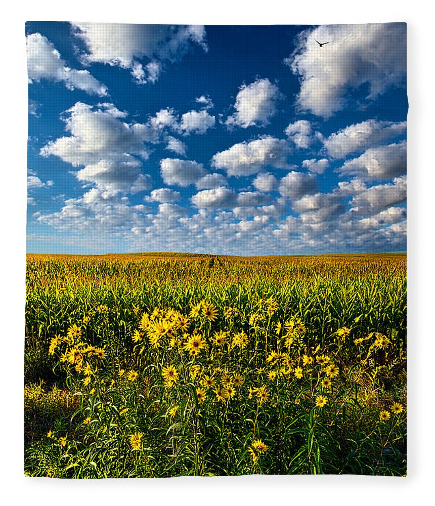 Corn Fleece Blanket featuring the photograph Harvest Time by Phil Koch