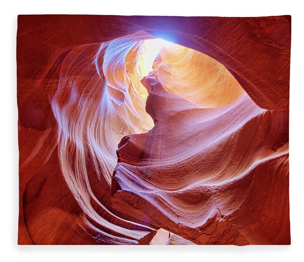 Nature Fleece Blanket featuring the photograph Heart Of The Canyon Hdr by Brad Mcginley Photography