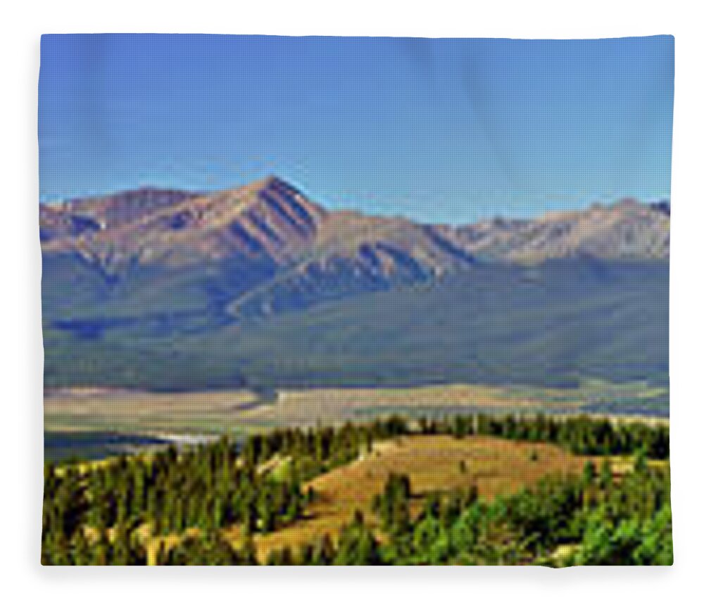Rocky Mountains Fleece Blanket featuring the photograph Heart of the Sawatch Panoramic by Jeremy Rhoades