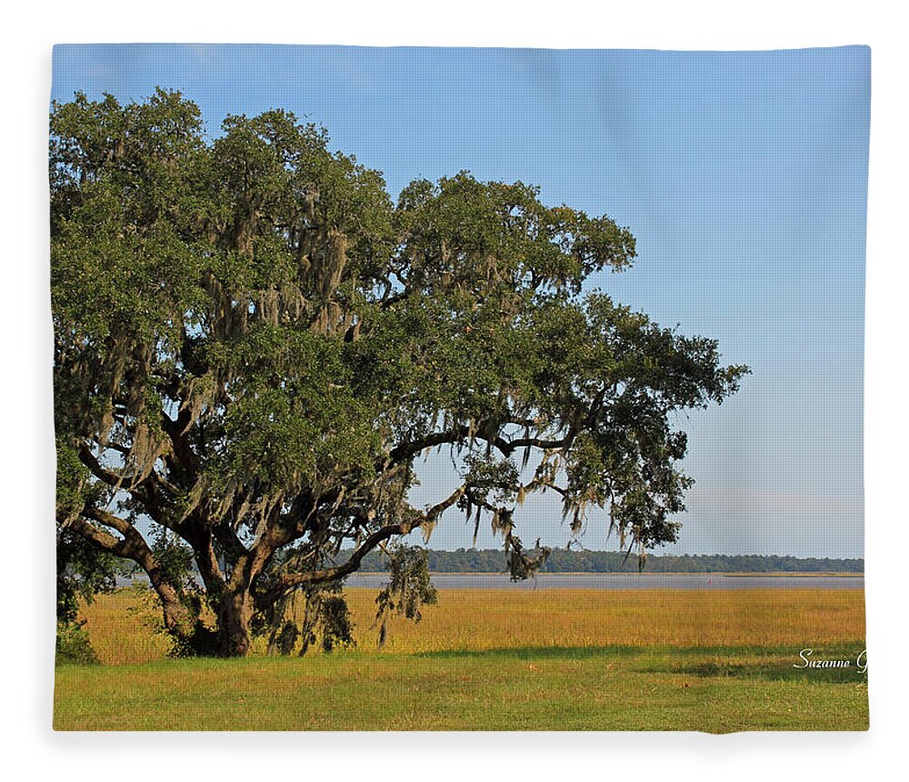 Live Oak Fleece Blanket featuring the photograph Heaven is a Beautiful Place by Suzanne Gaff