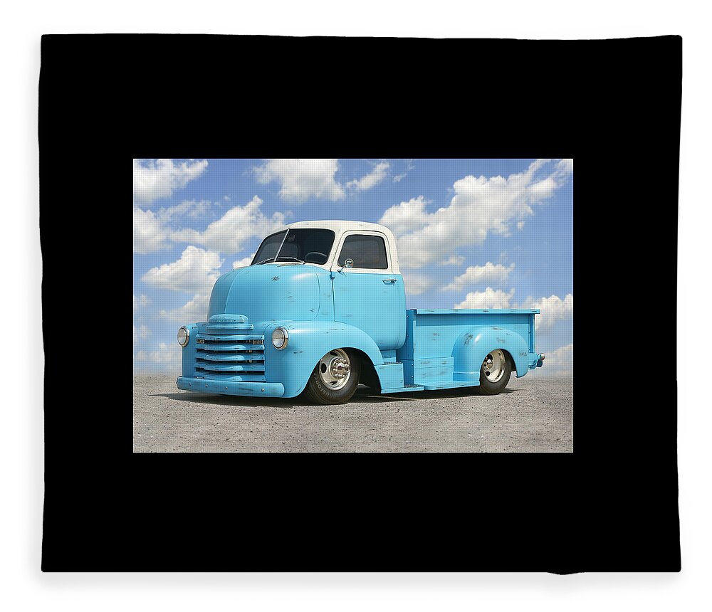 Chevy Truck Fleece Blanket featuring the photograph Heavy Duty Chevy Truck by Mike McGlothlen
