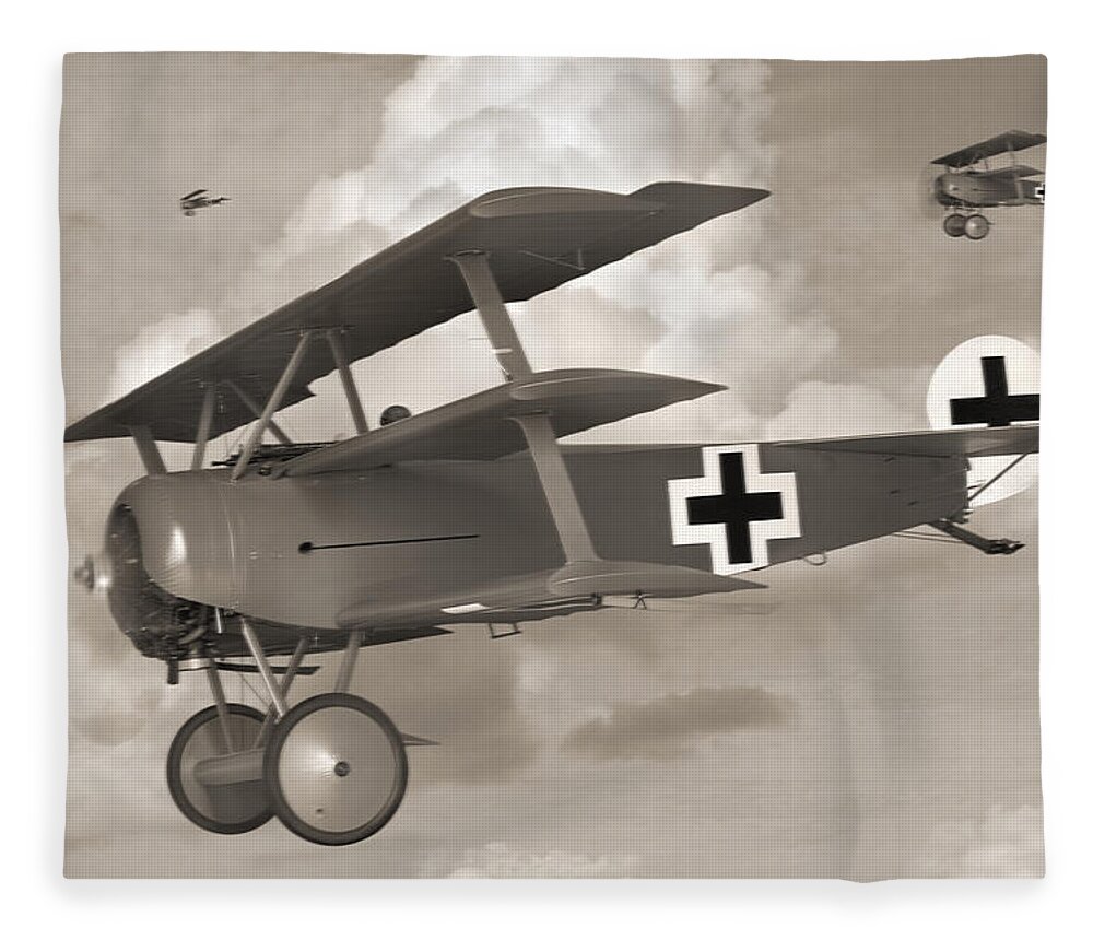 Ww1 Fleece Blanket featuring the photograph Here Comes Trouble 3 by Mike McGlothlen