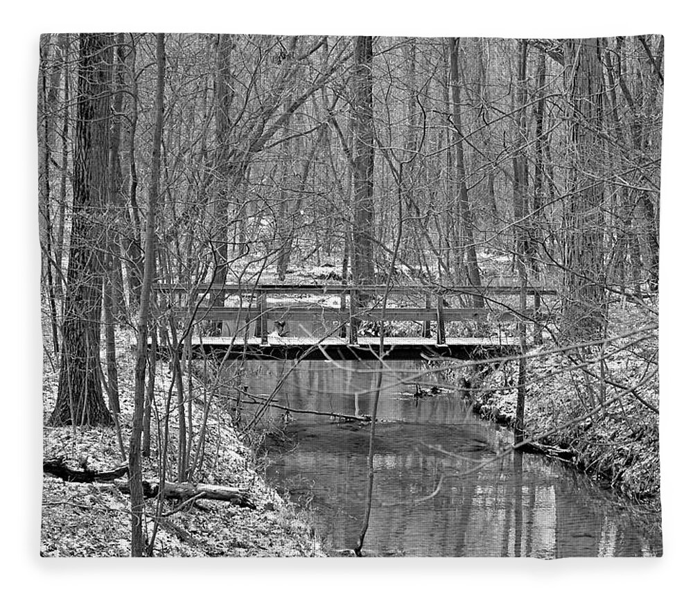 Bridge Fleece Blanket featuring the photograph Hidden Bridge by Jackson Pearson