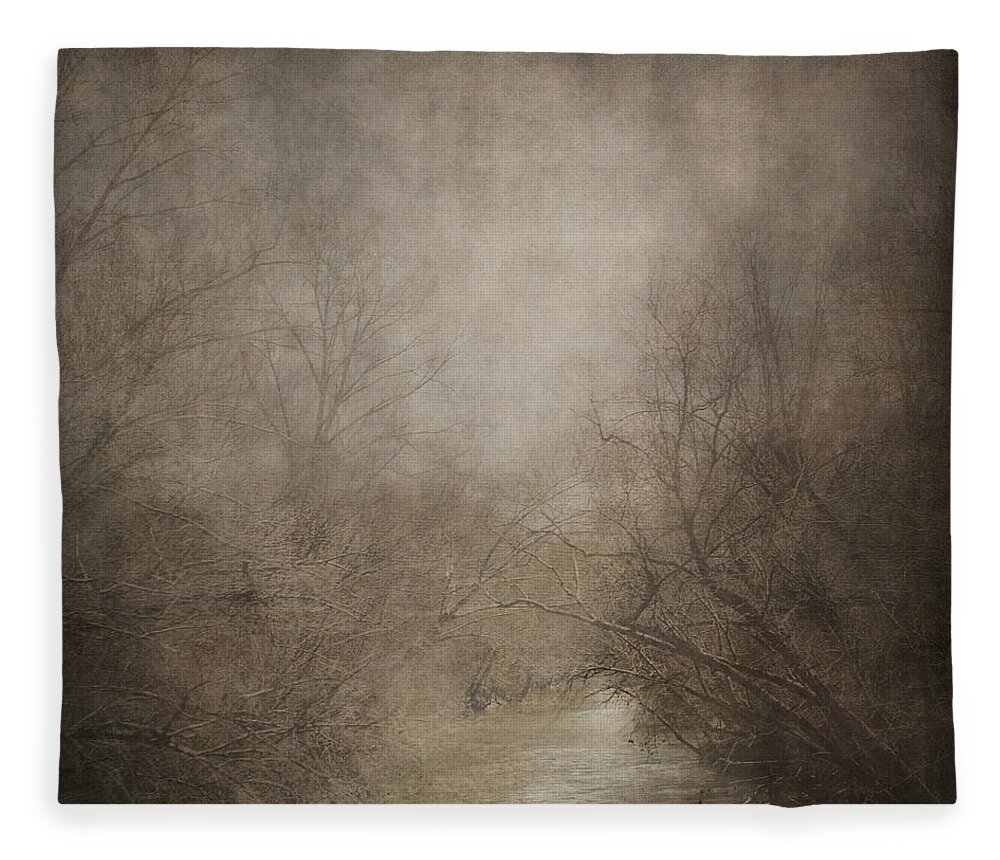 Abstract Nature Art Fleece Blanket featuring the photograph Hidden Waters by Jai Johnson