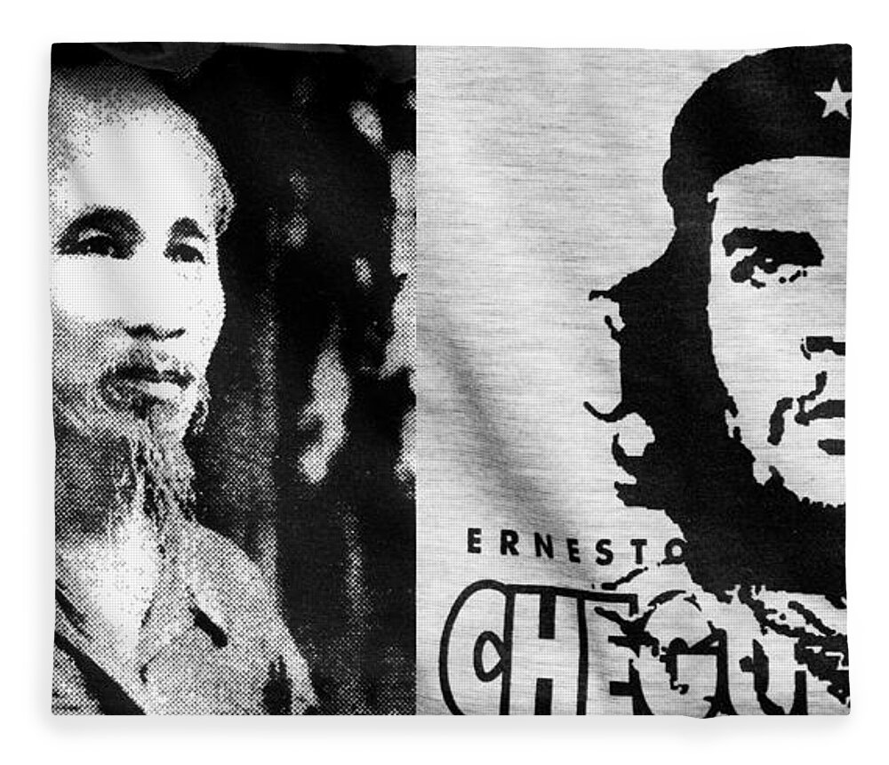 Ho Fleece Blanket featuring the photograph Ho Chi Minh and Che Guevara by Rick Piper Photography