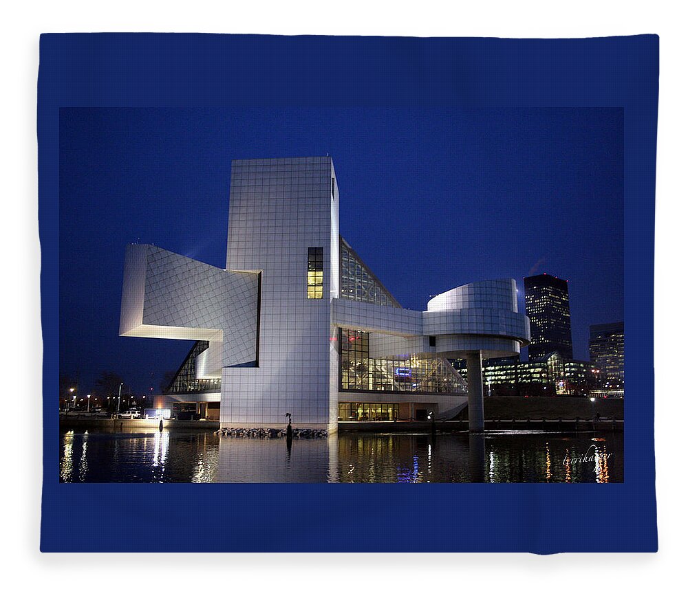 Cle Fleece Blanket featuring the photograph Home of Rock 'n Roll by Terri Harper