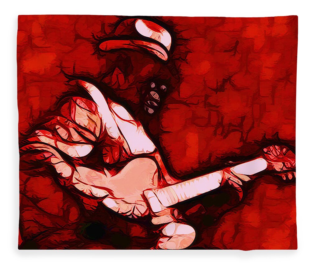Music Fleece Blanket featuring the digital art Honeyboy by Terry Fiala
