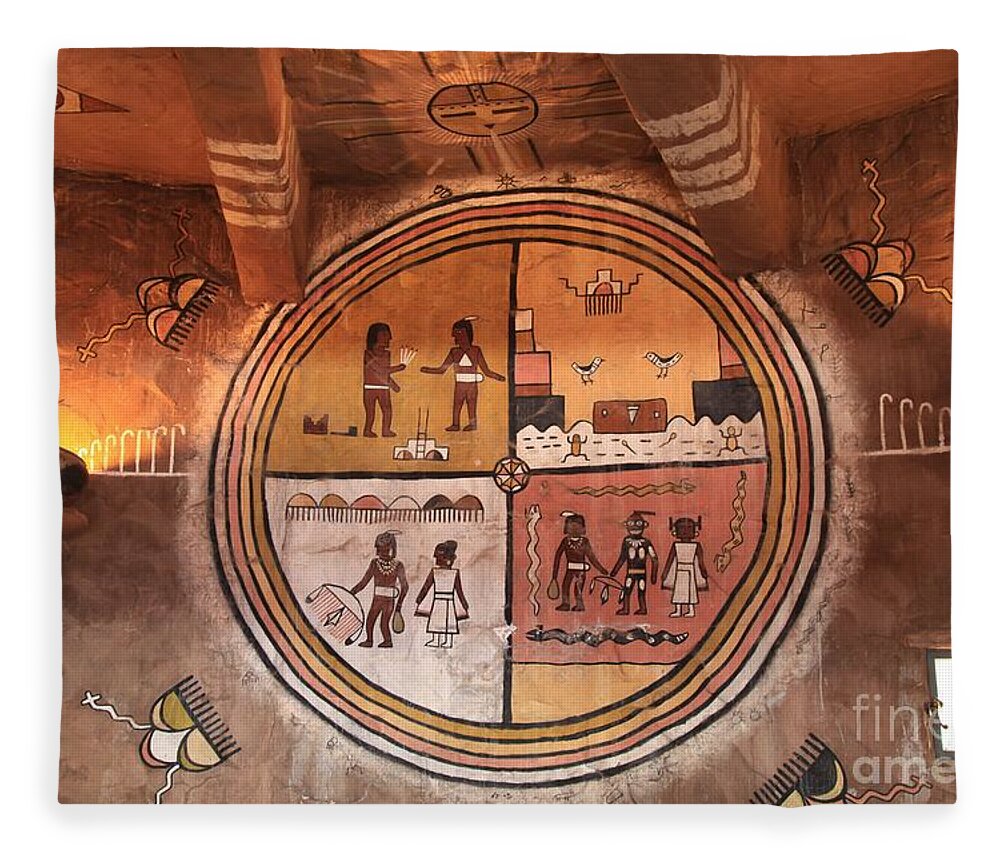 Grand Canyon National Park Fleece Blanket featuring the photograph Hopi Art by Adam Jewell