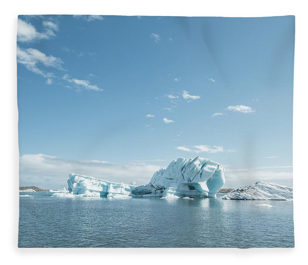 Tranquility Fleece Blanket featuring the photograph Iceberg by Oscar Wong