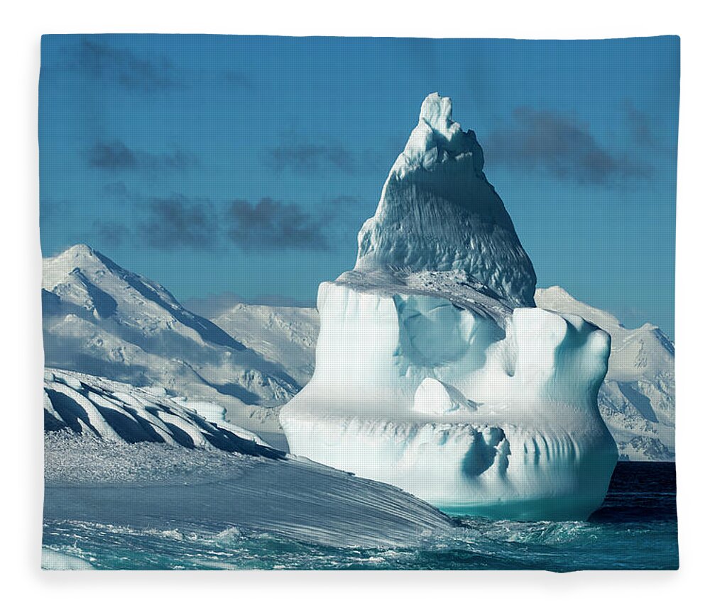 Scenics Fleece Blanket featuring the photograph Iceberg, South Shetland Islands by Paul Souders