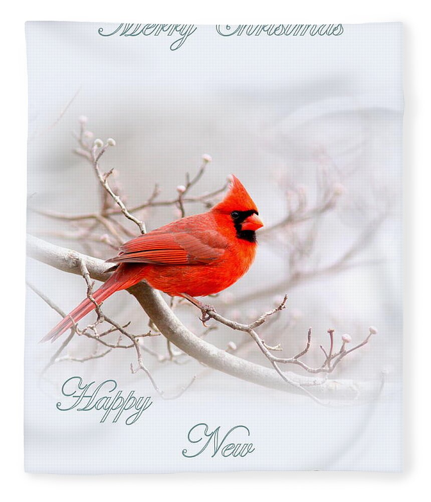 Cardinal Fleece Blanket featuring the photograph Img_2559 2 by Travis Truelove