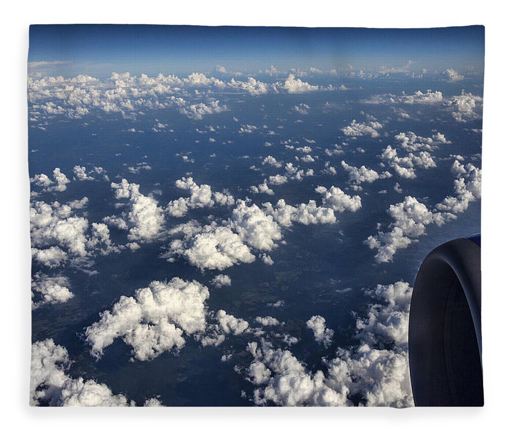 Southwest Airlines Fleece Blanket featuring the photograph In Flight by Diana Powell