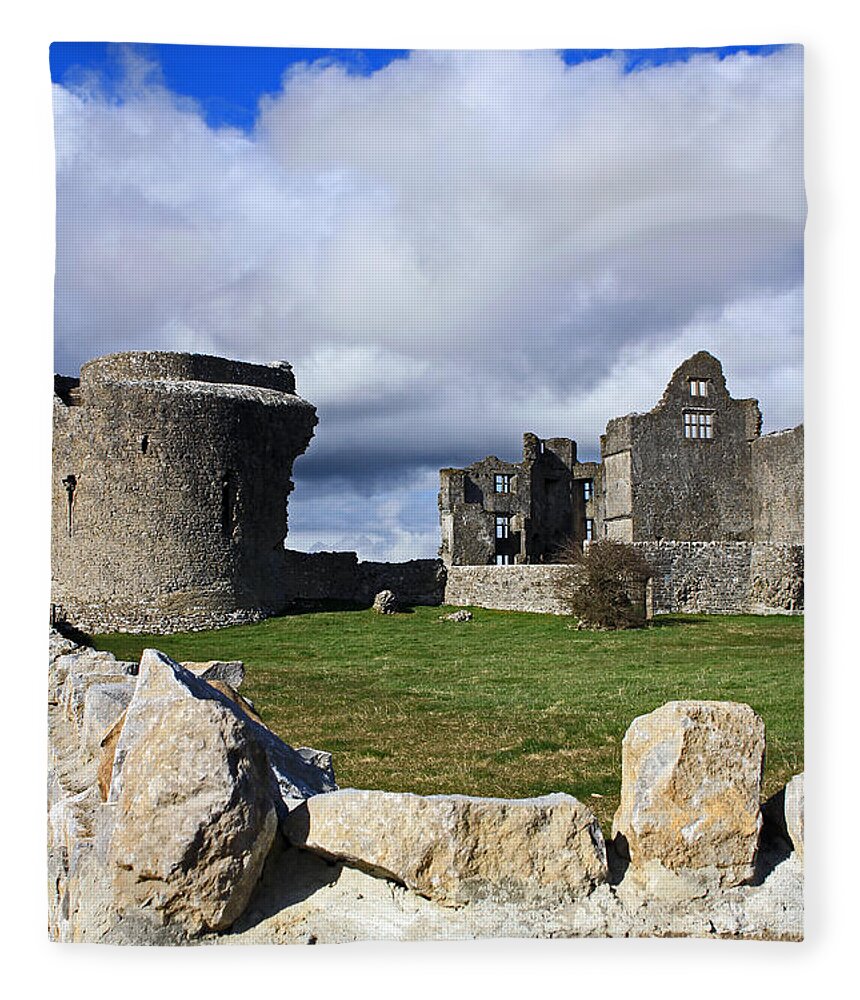 Castles Fleece Blanket featuring the photograph In Ruins by Jennifer Robin