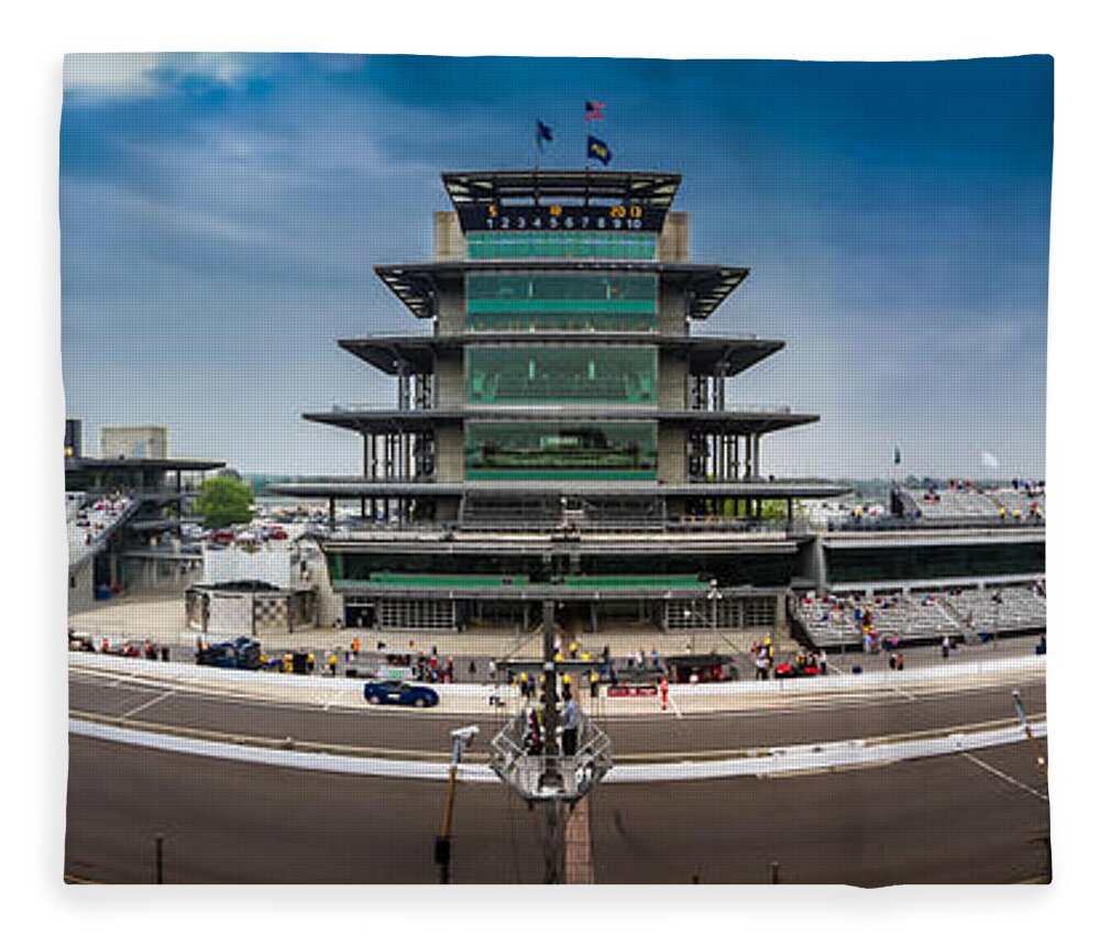 2013 Fleece Blanket featuring the photograph Indianapolis Motor Speedway by Ron Pate