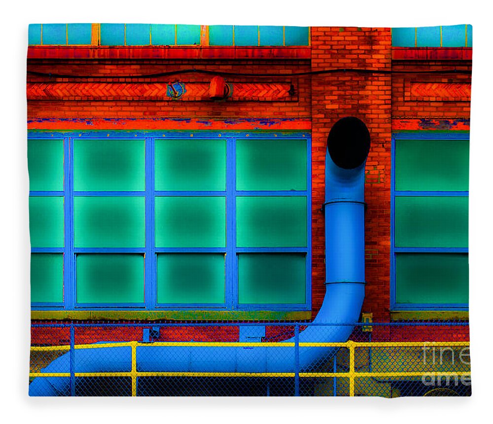 Factory Fleece Blanket featuring the photograph Industrial Simplex by Michael Arend