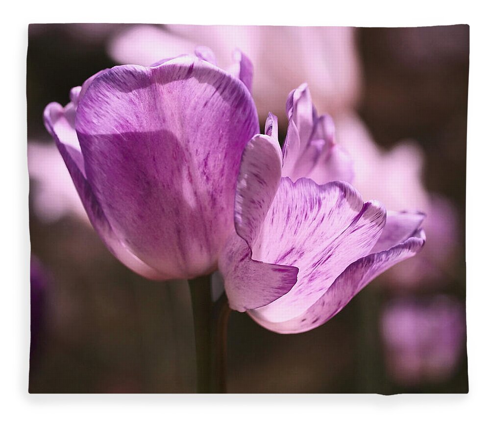 Tulips Fleece Blanket featuring the photograph Inseparable by Rona Black