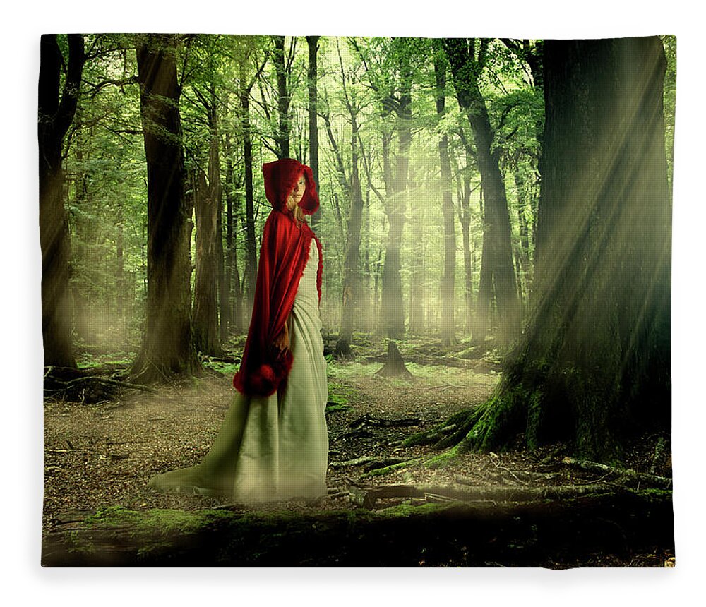 People Fleece Blanket featuring the photograph Into The Woods by Colin Anderson