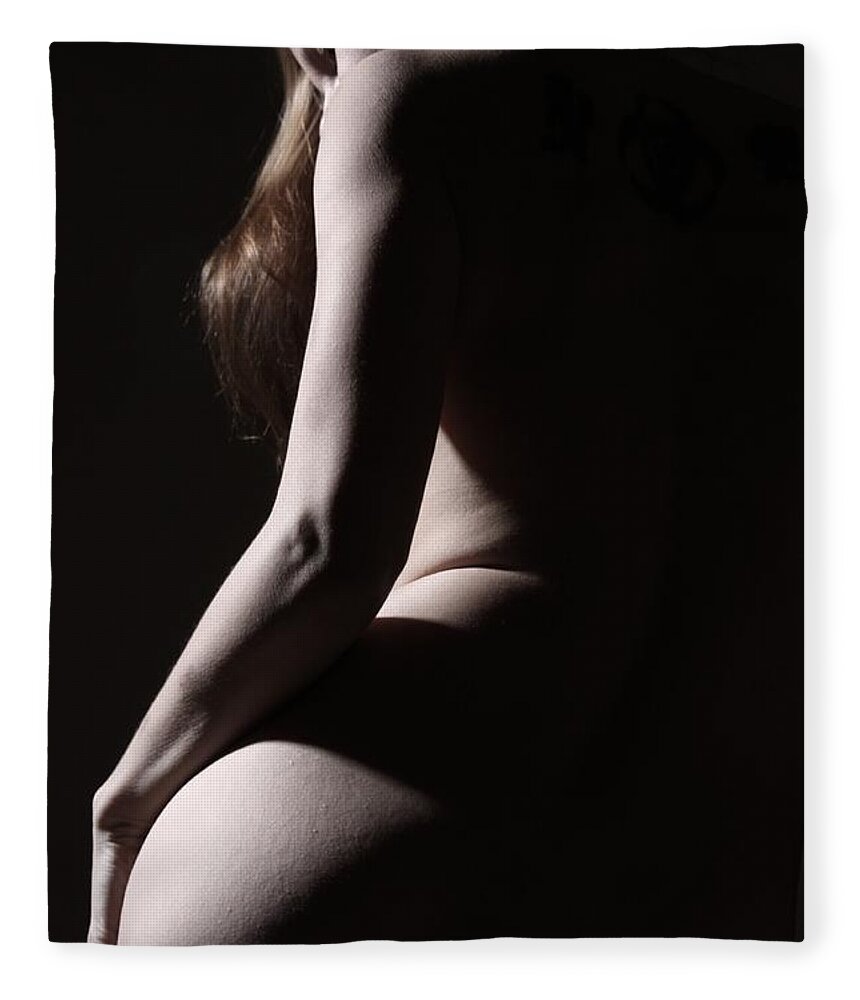 Nude Fleece Blanket featuring the photograph Introspection by Joe Kozlowski