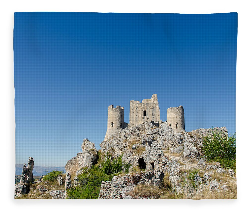 Abruzzo Fleece Blanket featuring the photograph Italian landscapes - Forgotten Ages by AM FineArtPrints