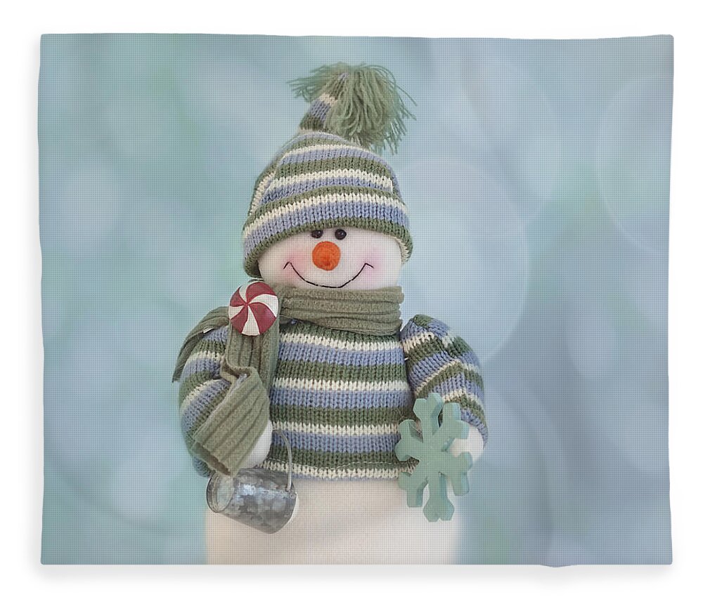 Christmas Card Art Fleece Blanket featuring the photograph It's A Holly Jolly Christmas by Kim Hojnacki