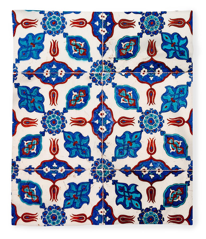 Istanbul Fleece Blanket featuring the photograph Iznik 15 by Rick Piper Photography