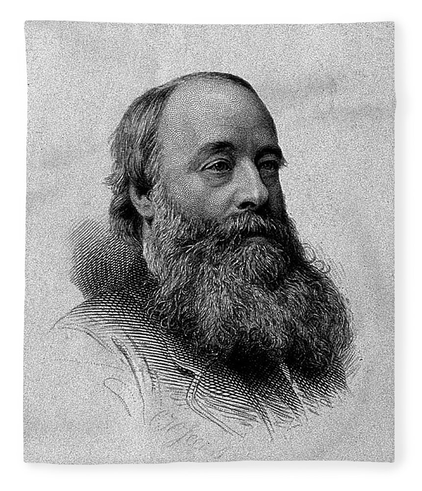 Science Fleece Blanket featuring the painting James Prescott Joule, English Physicist by Wellcome Images