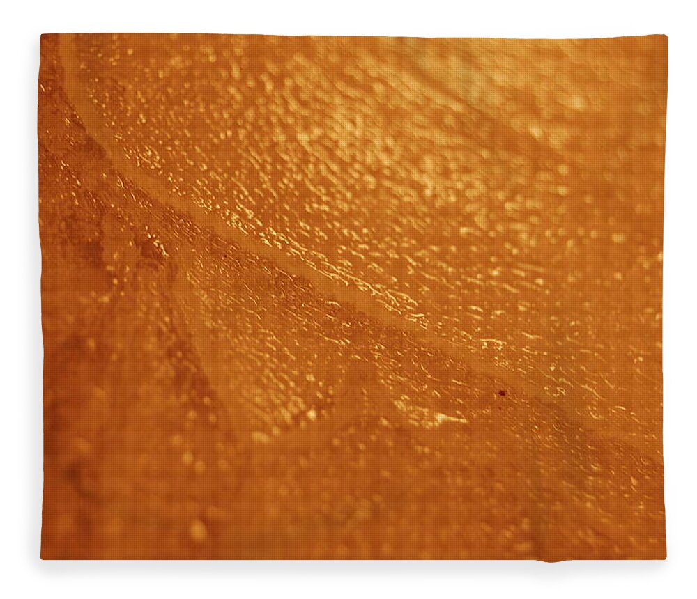 Fire Fleece Blanket featuring the photograph Jammer Tangerine Abstract by First Star Art