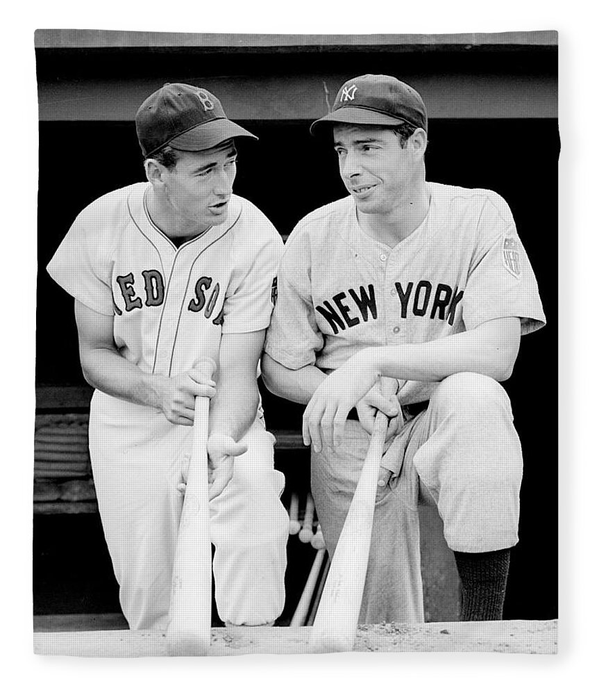 #faatoppicks Fleece Blanket featuring the photograph Joe DiMaggio and Ted Williams by Gianfranco Weiss